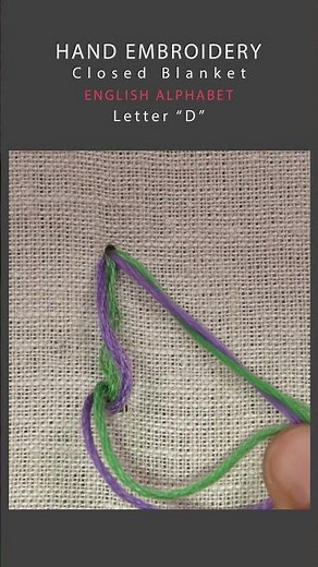 English Alphabet Beginners' Embroidery | Letter “D” | #shortvideo