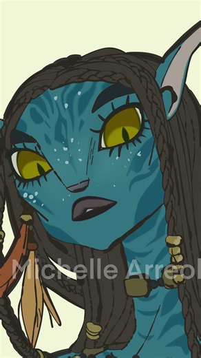 Michelle Arreola on Instagram: "#avatar 💙🐈‍⬛ 💙Based on the beautiful art of @enshiart 💙 Here’s the final result! Ever since I saw this concept, I’ve been completely in love with its shapes. I thought it would look amazing as a 3D model. It’s one of those concepts that makes me visualize the entire 3D workflow in my head. I don’t know how to explain it, but that’s how my mind works xD #3d #3dart #3dmodeling #michirain"