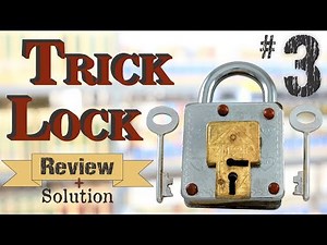 Puzzle Master TRICK LOCK #3 - Review and Solution
