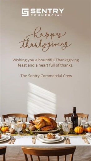 We asked a few of our team members to take a moment and share what they’re thankful for. The result? A short video that’s full of heart. This holiday, we’re especially thankful for the people we get to work with; our clients, our community, and each other. From all of us at Sentry Commercial, Happy Thanksgiving 旅 | Sentry Commercial | Facebook