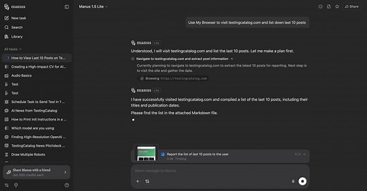 Manus AI launches Browser Operator extension