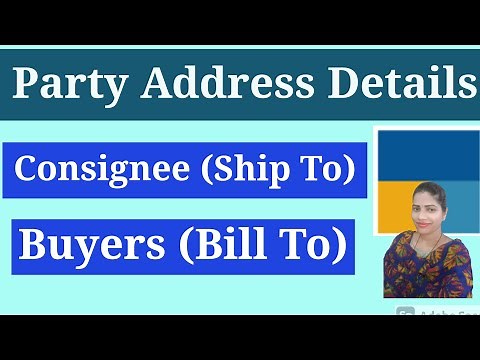 Buyers (Bill to) & Consignee (Ship to) address setting in Tally Prime l how to set Bill to & Ship to