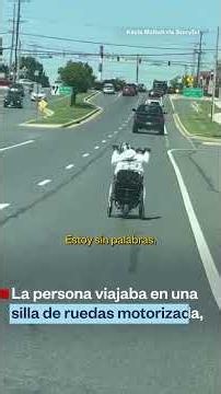 Un hombre en silla de ruedas sorprende a conductores | Noticias Telemundo