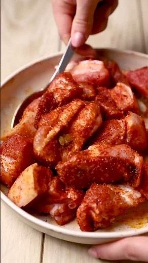 Air fryer pork belly bites crispy outside, tender inside & dangerously addicting!#porkbelly