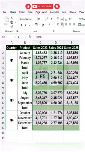 Stop Doing This in Excel! 🛑 (Instant Sum Trick) #excel #exceltips #learnexcel