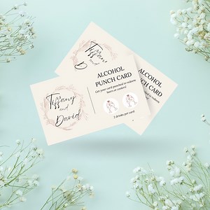 Wedding Alcohol Punch Card Template (customizable) - Etsy