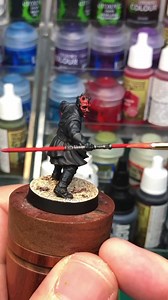 Painting up a Darth Maul figure from Star Wars Legion. If anyone wants him let me know! #darthmaul #starwars #starwarslegion #sculpting #miniatures #vinyltoys #designertoys #toyart #instaart #instaartist #customtoys #diycrafts #painting #paintingminiatures | Jared Circusbear