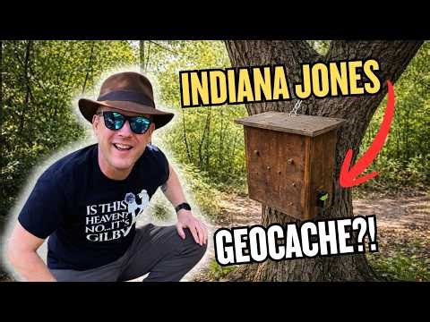INDIANA JONES GADGET CACHE?! #geocaching #geocache #gadgetcache