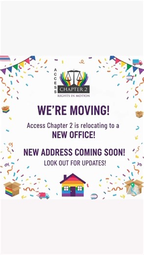 Access Chapter 2 is relocating to a new address! 🏳️‍🌈🏢 We’re excited about this new chapter and the growth ahead. While we finalize the details, please keep an eye on our page for the official address announcement coming soon. Stay tuned, stay connected, and get ready for our new home! 💜 #NewBeginnings #MovingForward #AccessChapter2 #JusticeInAction #Webelongcentre #RightsBasedApproach #HumanRights4All #CommunityJustice #2026 #TSEBOkeMAATLA #KnowYourRights #RightsInMotion | Access Chapter 2
