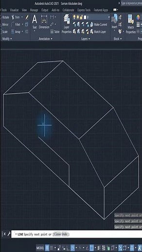 AutoCAD Isometric Drawing Exercise 18s