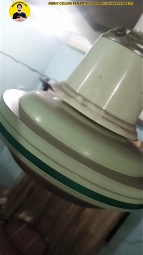 indus ceiling fan with no blades sound test on inverter #experiment
