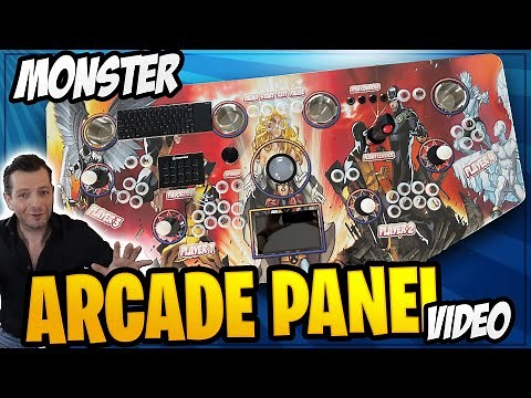 Monster Arcade Control Panel -4 player- full RGB with lasercut scratch resistant plexiglass coating