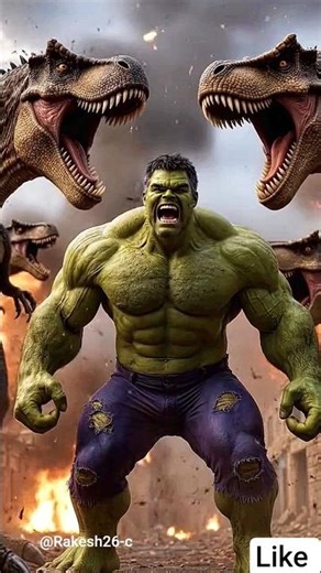 Hulk vs Dainasor #hulk #hulkshorts #hulksmash #hulkstory #hulkai #ai #shortsfeed