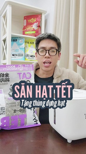 Chốt liền combo 3 TEB G trữ Tết cho các hoàng thượng, tặng luôn cả thùng đựng hạt nha #tebg #mèo #giadinhmeomooc #hatmeo #doanchomeo