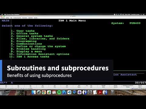 Coding in RPG (IBM i/AS400). Subroutines and subprocedures.