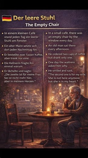 Der leere Stuhl ☕ | Emotional German Story (A2 Level)