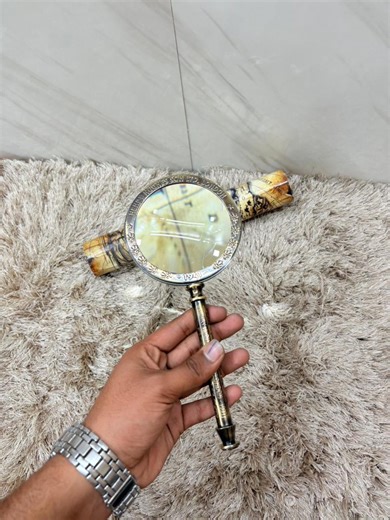 Handheld Brass Magnifying Glass, Mother of Pearl Handle, Victorian Desk Decor, Readers Gift - Etsy