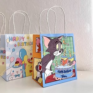 [Hot Item] Printed Black/Grey Paper Packaging Luxury Shopping Gift Bag with Handle