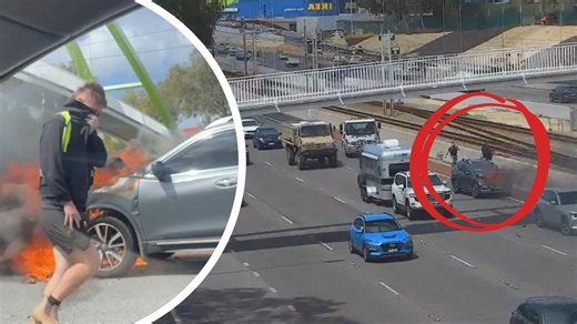 Car goes up in flames on Mitchell Freeway