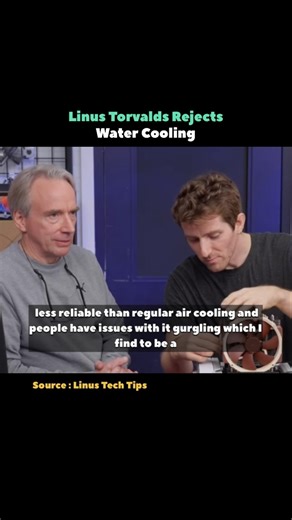 Linus Torvalds Rejects Water Cooling #shorts #linux #programming #knowledge