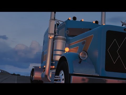 ATS || Pete 389 || Transporting a large excavator || No commentary gameplay
