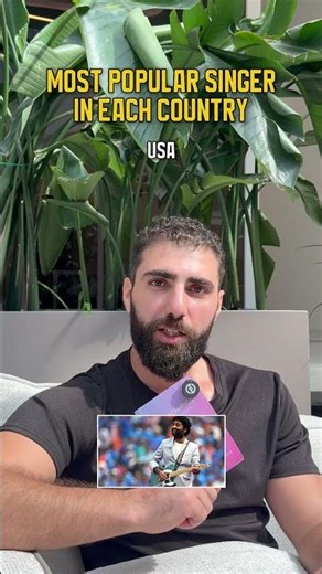 Most popular singer in each country...