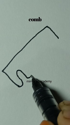 Beautiful Comb Drawing | Easy & Stylish Comb Art Tutorial ✨ #combdrawing #stylishart #easydrawing #beautifulsketch #mimiartacademy | Mimi's Art Academy