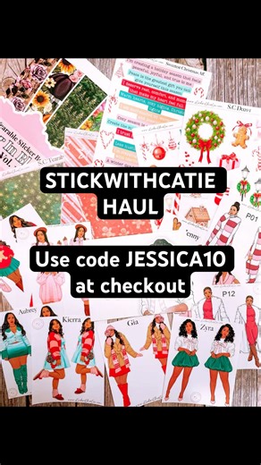 Sticker Haul | Stick With Catie 💕 #stickerhaul #decorativeplanning #plannercommunity #shorts