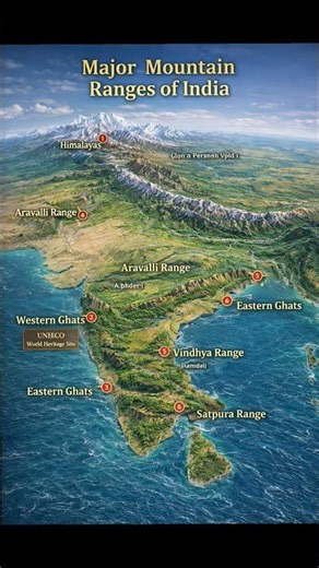 Major Mountain Ranges of India