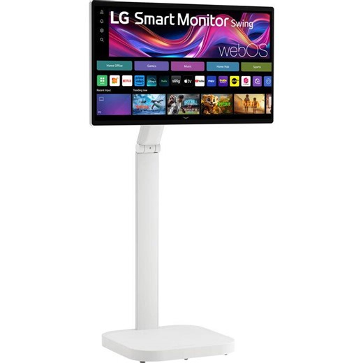 LG Smart Monitor Swing 32U889SA W 32 Inch 4K UHD (3840x2160) IPS Touchscreen on a Fully Adjustable Wheeled Base HDR10, 32U889SAW