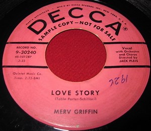 Merv Griffin - Love Story / I'll Be Thinking Of You