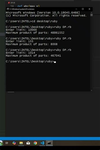 ruby | Euler project 'Maximum product of parts' | CodeLearning