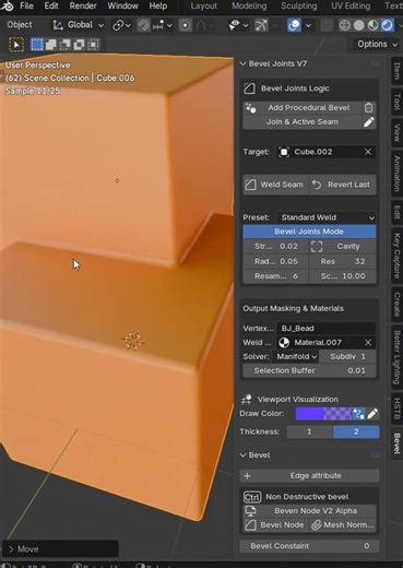 My Bevel node in Blender 5
