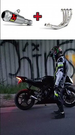 Yamaha YZF-R6 full Akrapovic exhaust system sound + flames