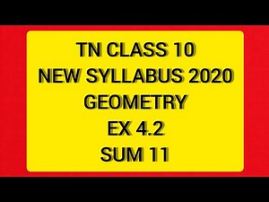 TN Samacheer 10 Maths New Syllabus Geometry Ex 4.2 Sum 11