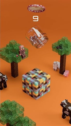 Blender Satisfying Animation Loop using Minecraft Blocks. #satisfying