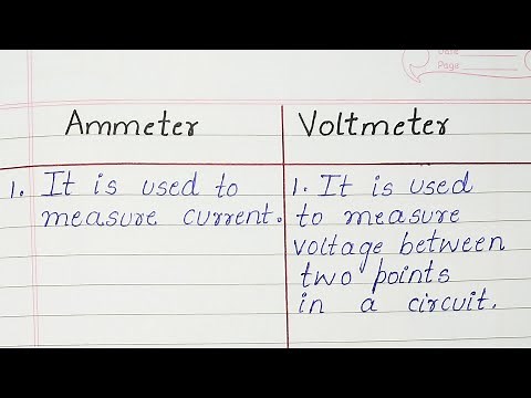 Difference between Ammeter and Voltmeter