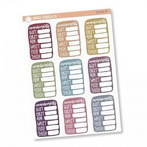 Amazon.com: Body Measurement Tracking Planner Stickers, Body Dimension Tracker Labels, Color Print Planning Stickers (B-003-M) : Arts, Crafts & Sewing