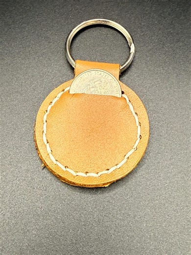 Handmade Leather Coin Holder Keychain With Key Ring - Etsy