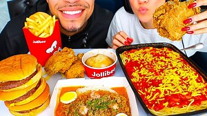 337K views · 4.5K reactions | ASMR JOLLIBEE MUKBANG 먹방 MOST POPULAR FOOD FRIED CHICKEN SPAGHETTI BURGERS ASIAN FILIPINO WIFE NO TALKING EATING SOUNDS | The LaVigne Life | Facebook