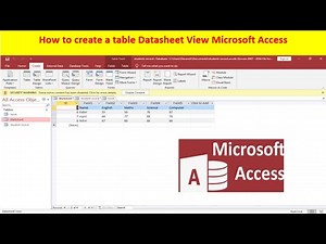 #sssci2022 How to create a table Datasheet View Microsoft Access #msaccess