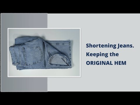 DIY. How to Shorten Jeans While Keeping the Original Hem. The Best Method Ever. Masterclass