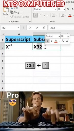"Excel Me Superscript & Subscript Ka Easy Trick! 🤯🔥" #excel #exceltips #shorts #yoitubeshorts