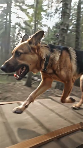 K9 Dog in Action 🐾 | Brave Training on the Log Bridge!