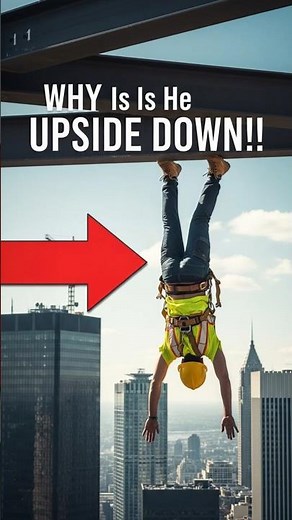 Swinging UPSIDE DOWN on Power Lines! #shorts