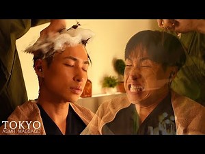 ASMR | Hair wash and Head and Shoulder massage (Strong massage)