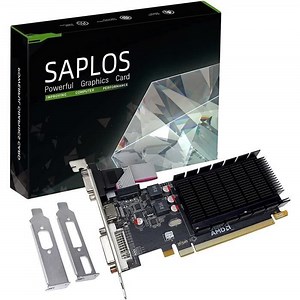 SAPLOS Radeon HD 5450 Carte Graphique, 2Go GD3 64-bit, Low Profile, HDMI DVI VGA, PCI Express x16, DirectX 11, PC Video Card, Co8