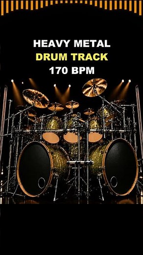 Heavy Metal Drum Track 170 BPM 🔥 Crushing Power #guitar #drums #heavymetalsongs