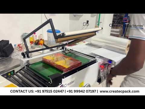 The semi-automatic L-sealer machine in coimbatore. Createc packing solutions.