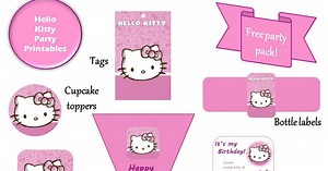 Hello Kitty Party Pack - free printables